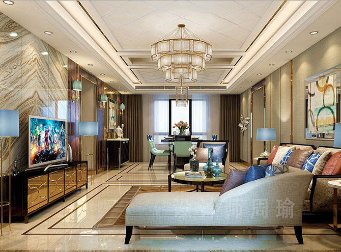 干美女在线播放世纪江尚三室两厅168平装修设计效果欣赏